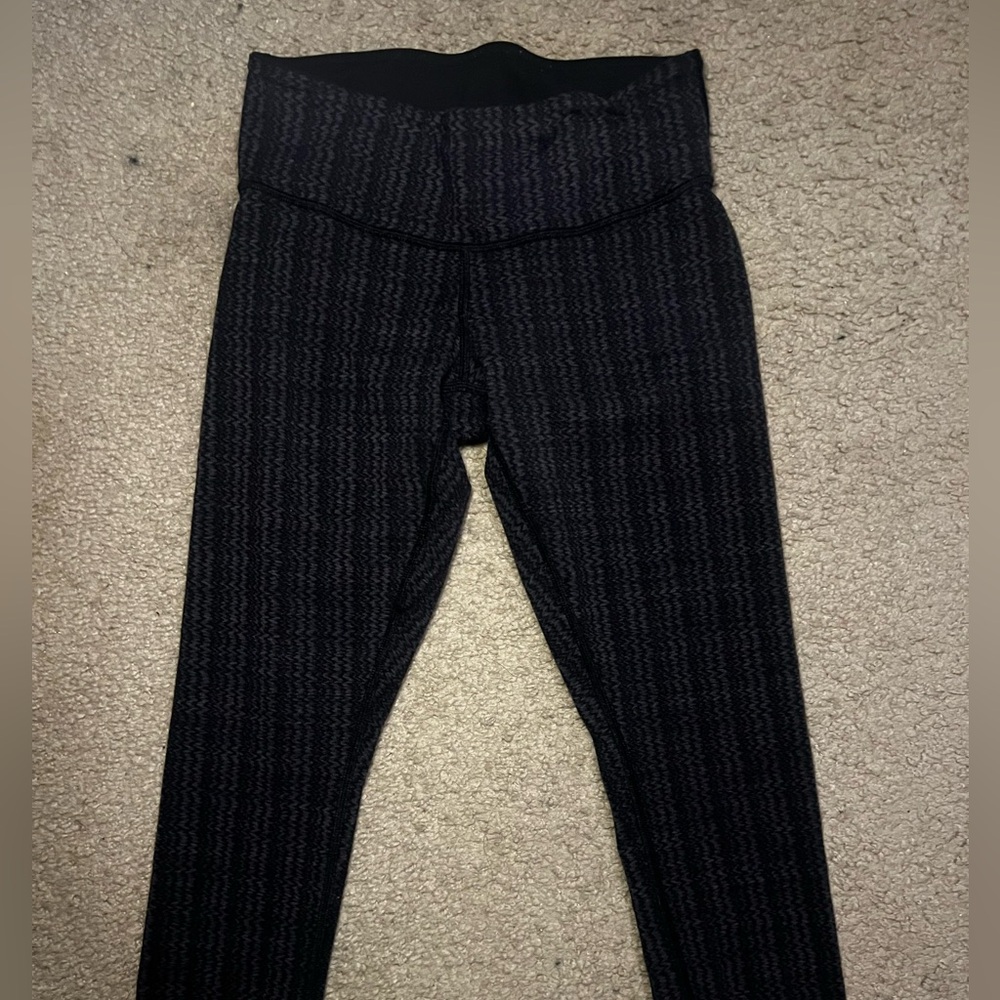 Lululemon Athletica Black Patterned Leggings